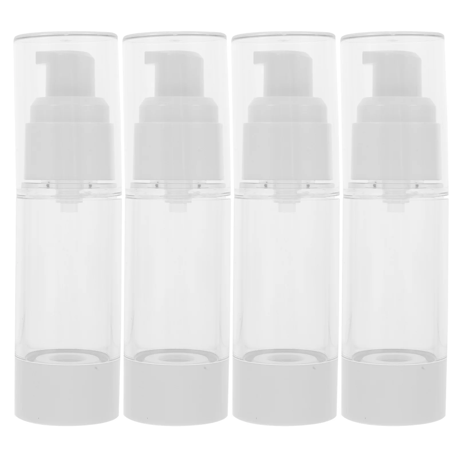 

4pcs Plastic Vacuum Pump Travel Size Lotion Dispenser Airless Containers Portable Skincare Sub Containers