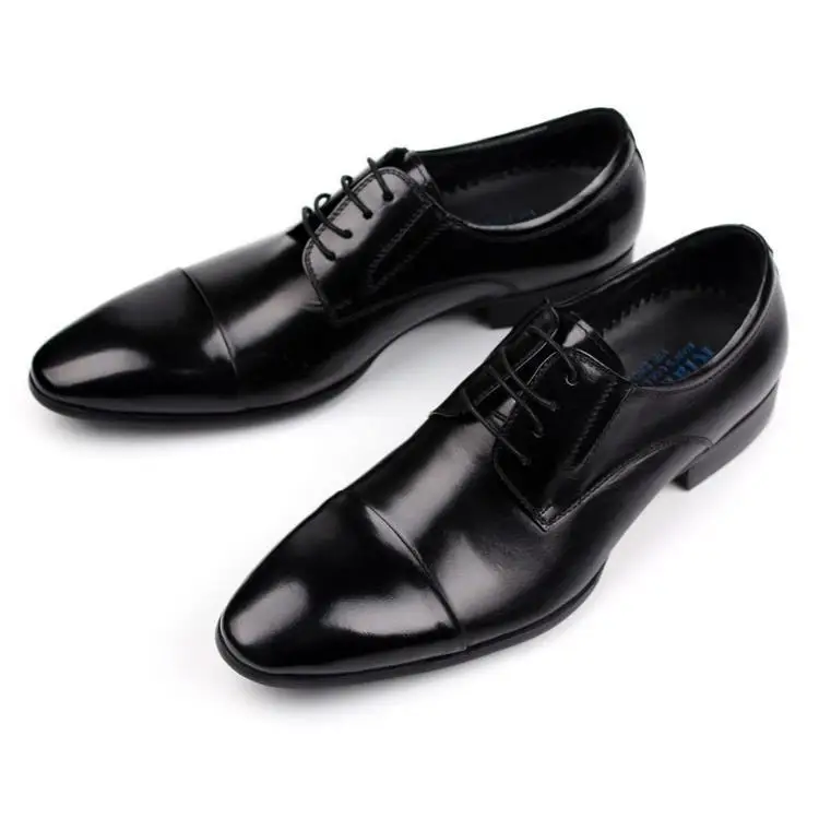 

Spring Summer Men's Business Formal Leather Shoes Lace-up Groom Shoes