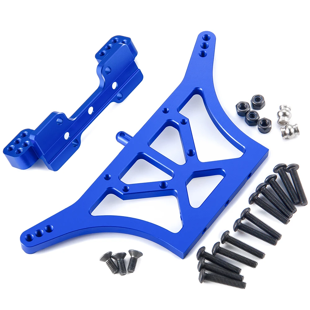 YEAHRUN Aluminum Alloy Front Rear Shock Absorber Mount Towers for 1/10 Slash 2WD Rustler Stampede Bandit Skully Upgrade Parts