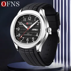 OFNS Hot sale Fashion Men's Watch 50M Waterproof Luxury Luminous Date Week Multifunction Business Male Quartz Wristwatch Relogio