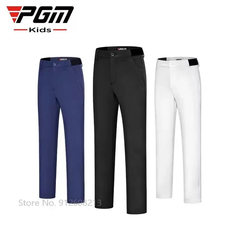 PGM Autumn Winter Thicken Golf Trousers for Boys Windproof Golf Long Pants Kids Warm Sports Straight Pants Casual Sweatpant S-XL