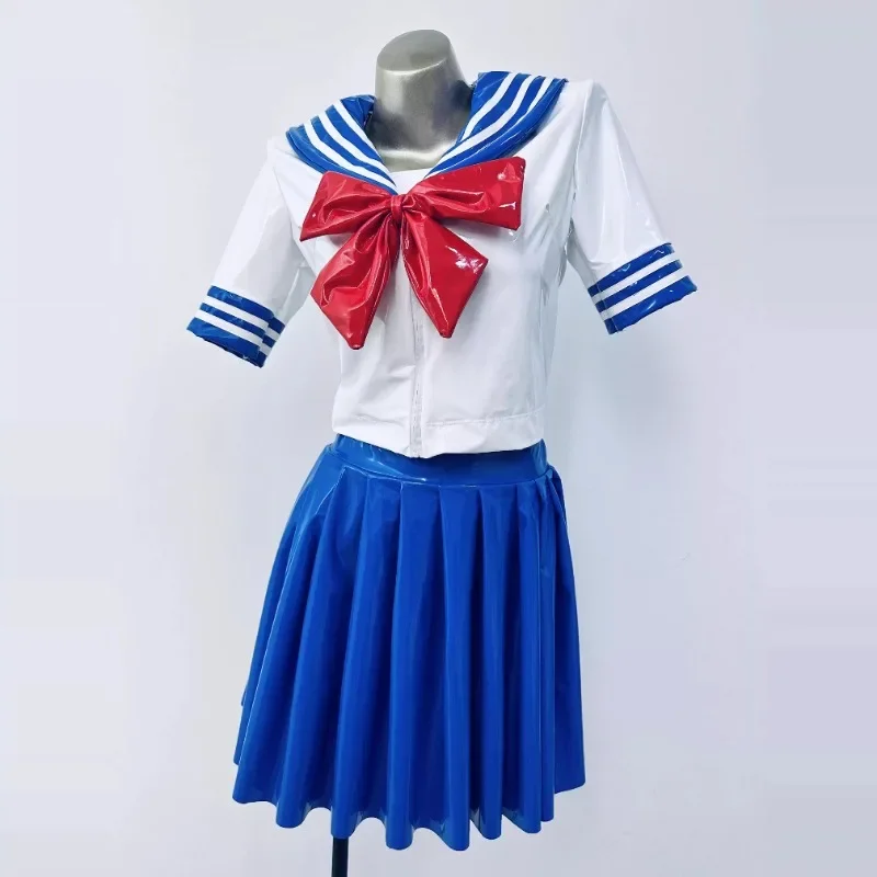 

Customized Sailor Uniform Japanese JK Uniform Set Academy Style Navy Leader Role Playing Cosplay Mirror Four Sided Bounce PU
