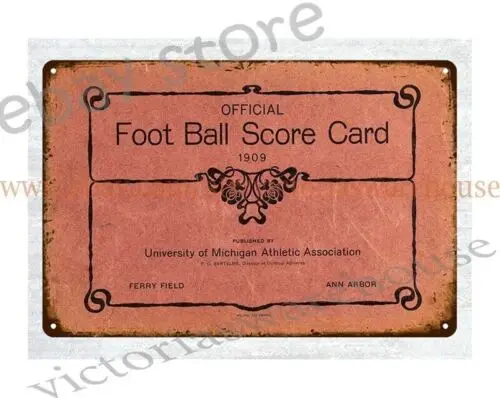 1p,poster metal decor 1909 football Ohio State Program metal tin sign