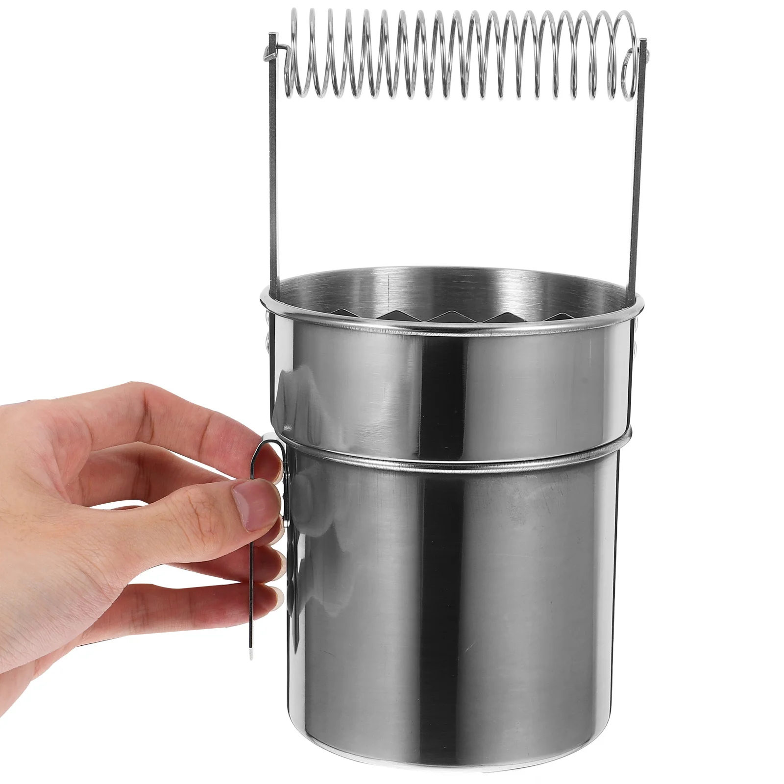 Tasse de lavage à Double couche, nettoyeur de pinceaux à peinture en acier inoxydable de grande capacité avec poignée Portable, Clip de stylo inclus, Pot d'huile pour
