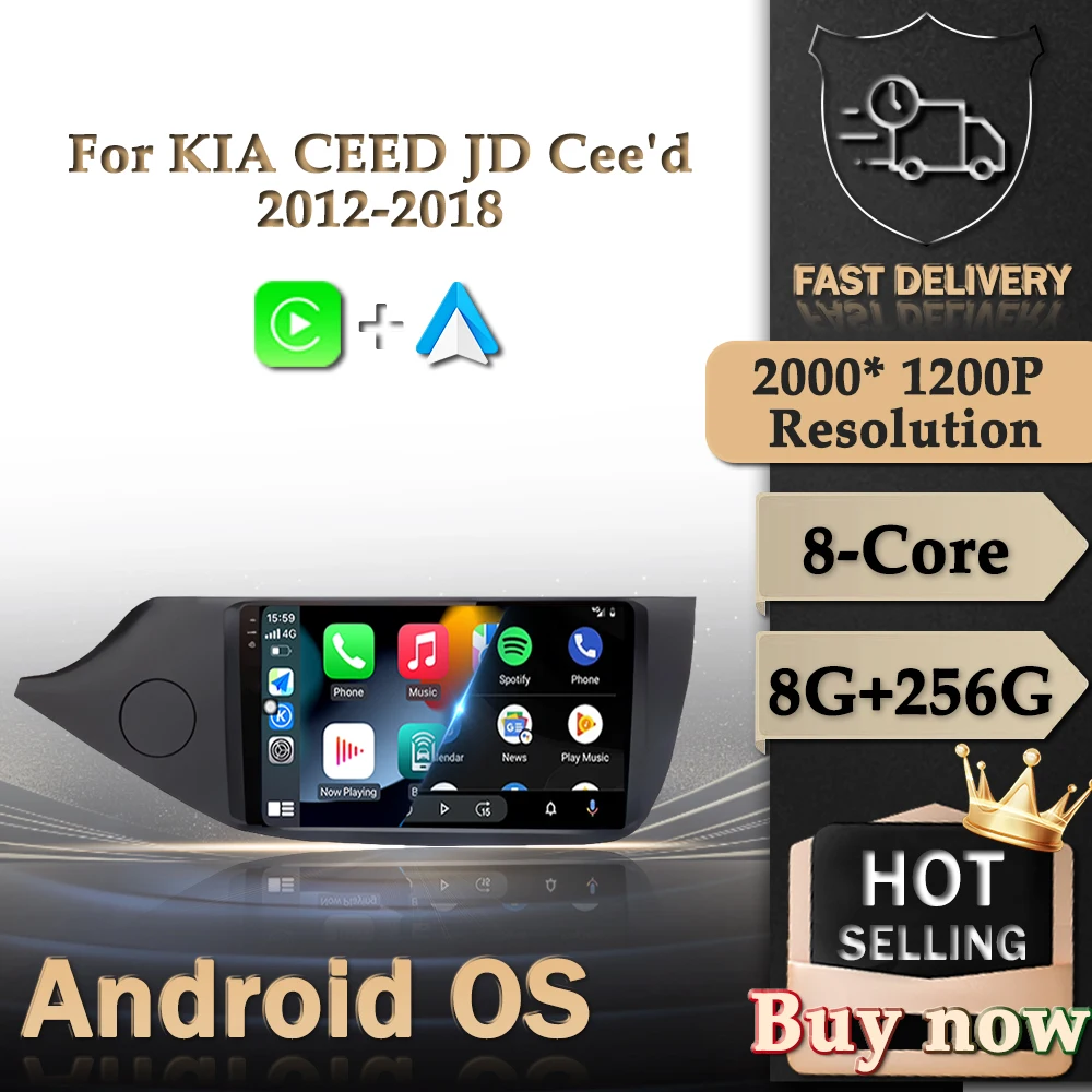 

for KIA CEED JD Cee'd 2012 - 2018 Car Radio Multimedia Stereo Player GPS Navi Wireless Carplay Android Auto WiFi 4G Head Unit