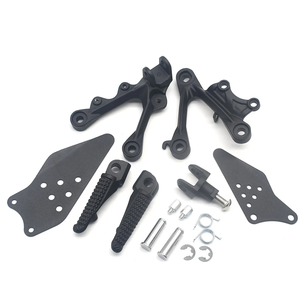 For Kawasaki ZX6R ZX-6R ZX636 2009 2010 2011 2012 2012 2014 2015 2016 2017 2018 Motorcycle Front Footrest Foot Pegs Bracket Set