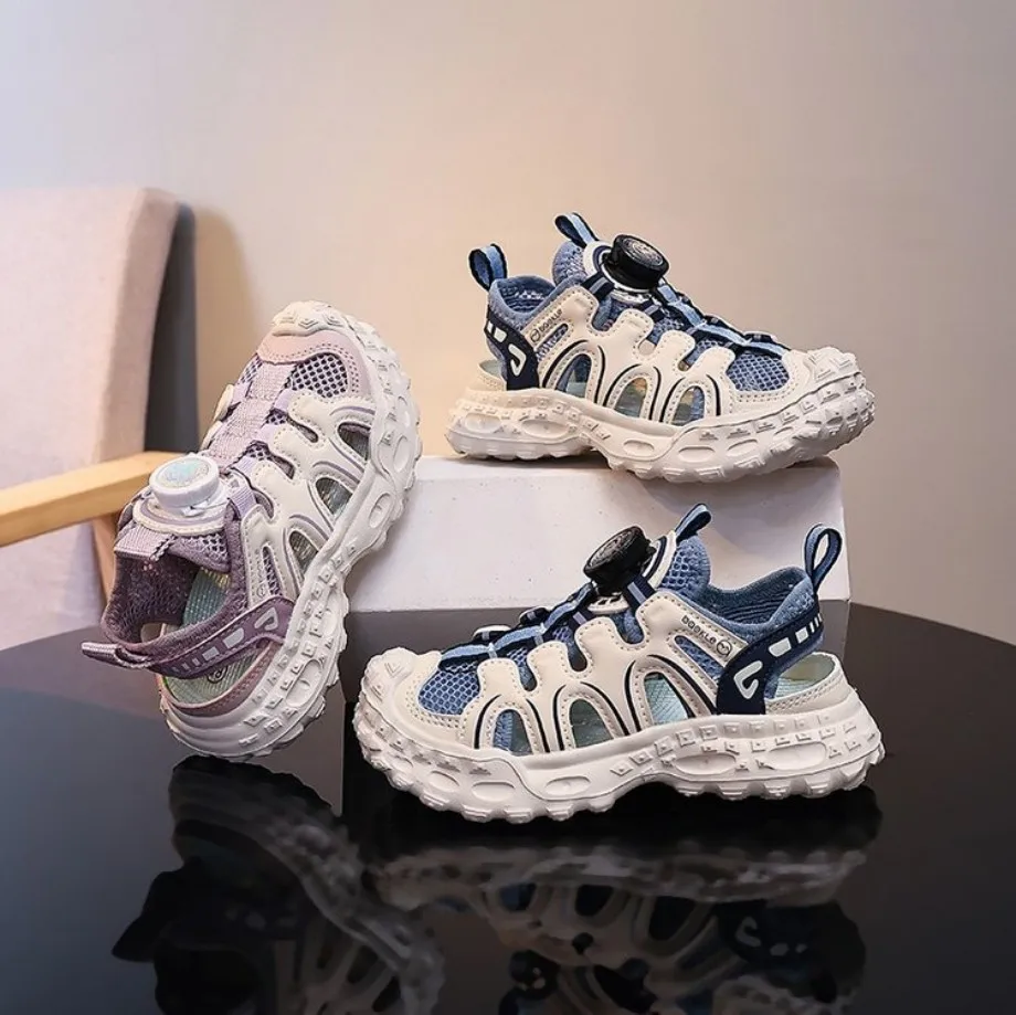 

Boys and girls' outdoor sports sandals for summer 2026, anti-slip and breathable shoes, portable rotating buckle design