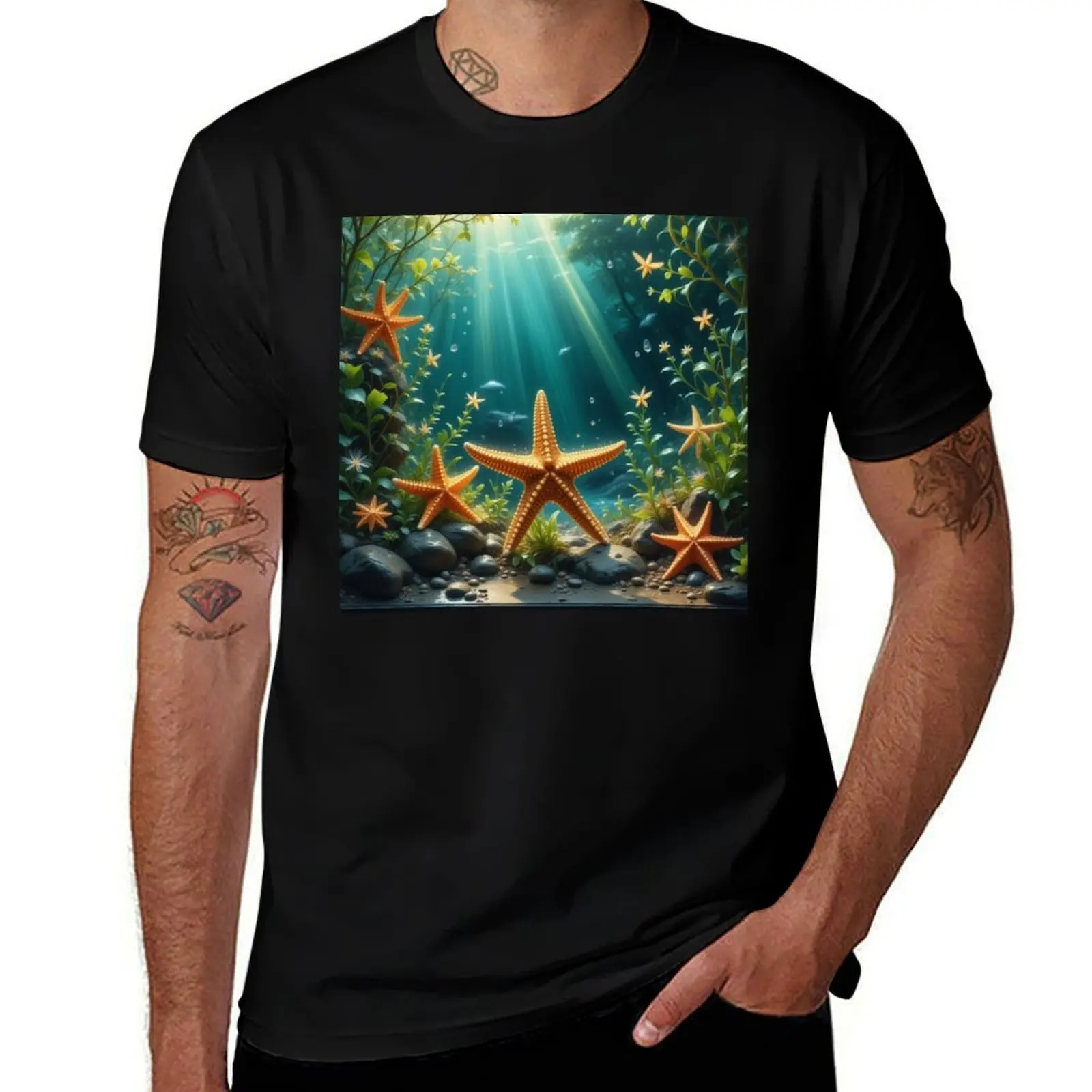 

Starfish show T-Shirt heavyweights luxury t-shirt Anime t-shirt men t shirts