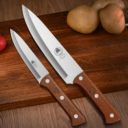 Stainless Steel Chef Knife 1-2PCS Multifunctional Kitchen Fruit Knife with Comfortable Handle for Cutting Meat, Vegetables