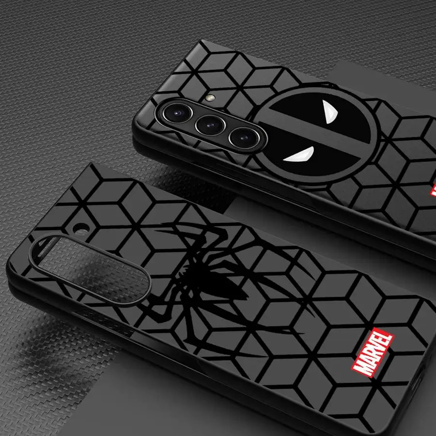 Funda rígida para teléfono Samsung Galaxy Z Fold 7 6 5 4 3 ZFold4 ZFold6 ZFold5 ZFold3 ZFold7 Marvel Avengers Logotipo de superhéroe