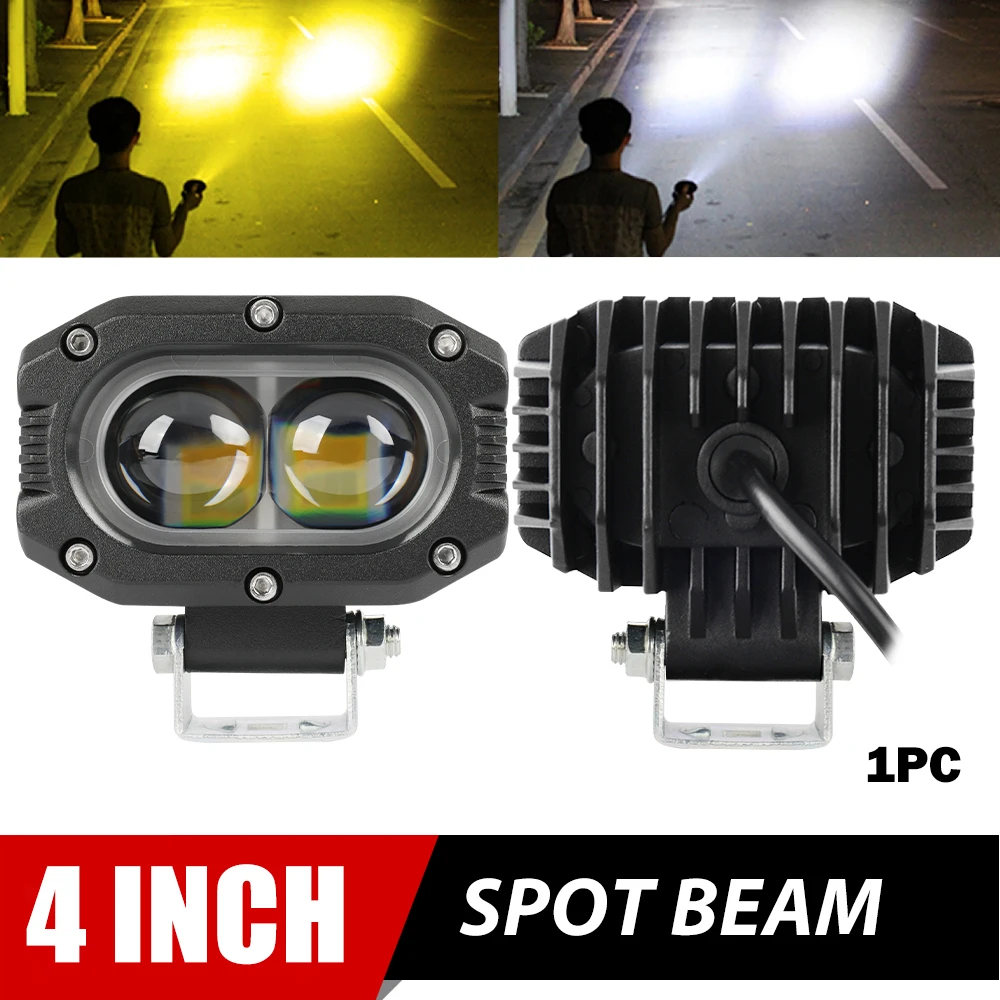 

Motorcycle Headlight Auto Auxiliary LED Fog Light Spotlights Light 3500K 6500K High Power 12V 24V for ATV Truck SUV UTV