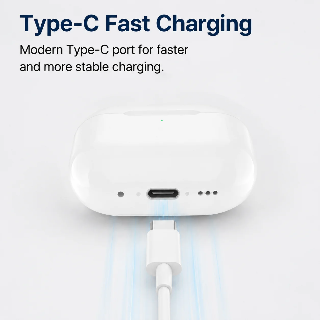 Replacement Earphone Charger Case Charging Box For AirPods 1/2/3/4 Wireless & Wired Charging | LED Indicator