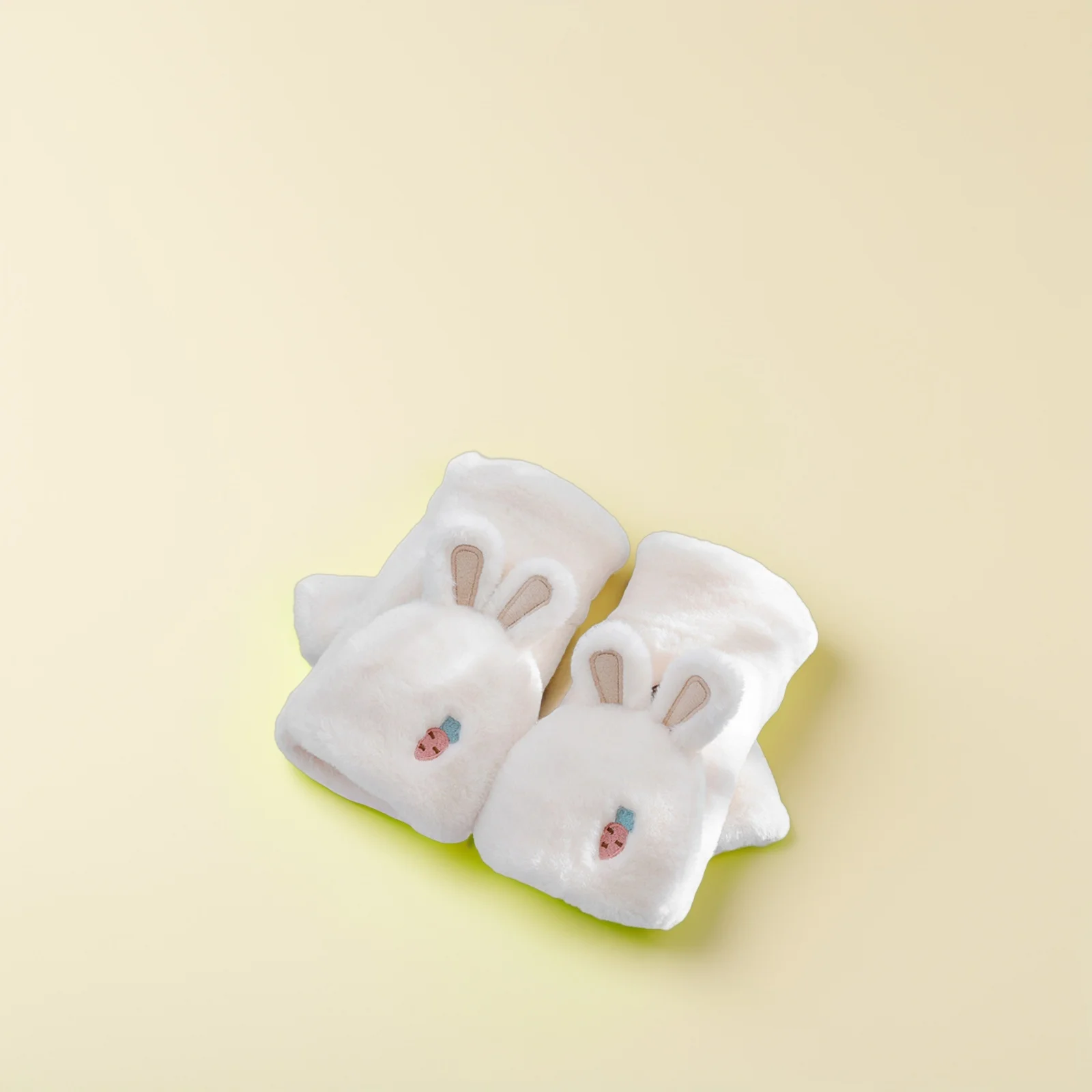 1 زوج دافئ أرنب الأذن أصابع أقل قفازات الشتاء حماة اليد يندبروف لطيف الكرتون قفازات للنساء ركوب الدراجات