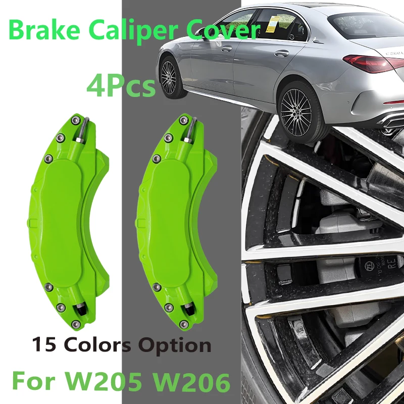 

For Mercedes W205 W206 Car Brake Caliper Cover Aluminum Alloy Metal Kit Fit Rim 17“ 17 Inch 2015-2026
