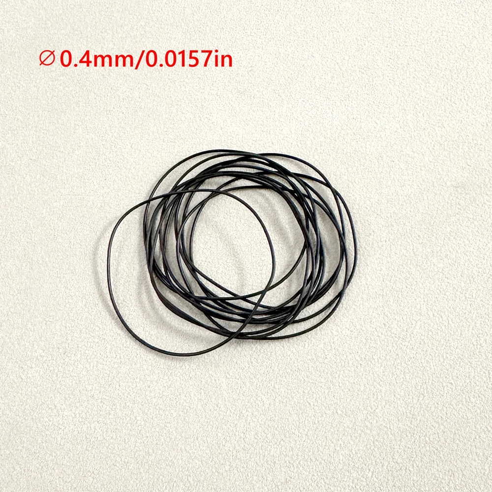 시계 뒷면 커버 방수 개스킷 ∅0.4mm/0.0157in 유지 관리 및 수리, 뒷면 커버 탄성 검정색 니트릴 고무 20개
