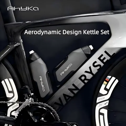 AhyKa PRO Bicycle Aerodynamic Water Bottle Bracket Set Team China Bike Water Bottle MTB Road Bike Frame Down Tube Water Kettle