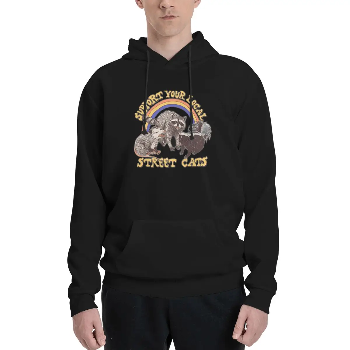 

Street Cats-rmbg Men's Warm Fleece Hoodie - Durable Polyester Material, Perfect for Outdoor Activities and Casual Style