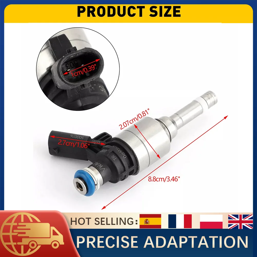 

4 шт. топливные форсунки 06H906036AE для VW GTI Passat Jetta Tiguan CC Audi A4 A5 Q5 TT 2,0 TFSI, детали системы подачи топлива с прямой посадкой