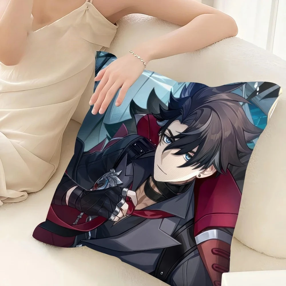 جينشين إمباكت ريوثسلي كيس وسادة أريكة ديكور المنزل على الوجهين طباعة أفخم ساحة رمي وسادة تغطي وسادة ديكور