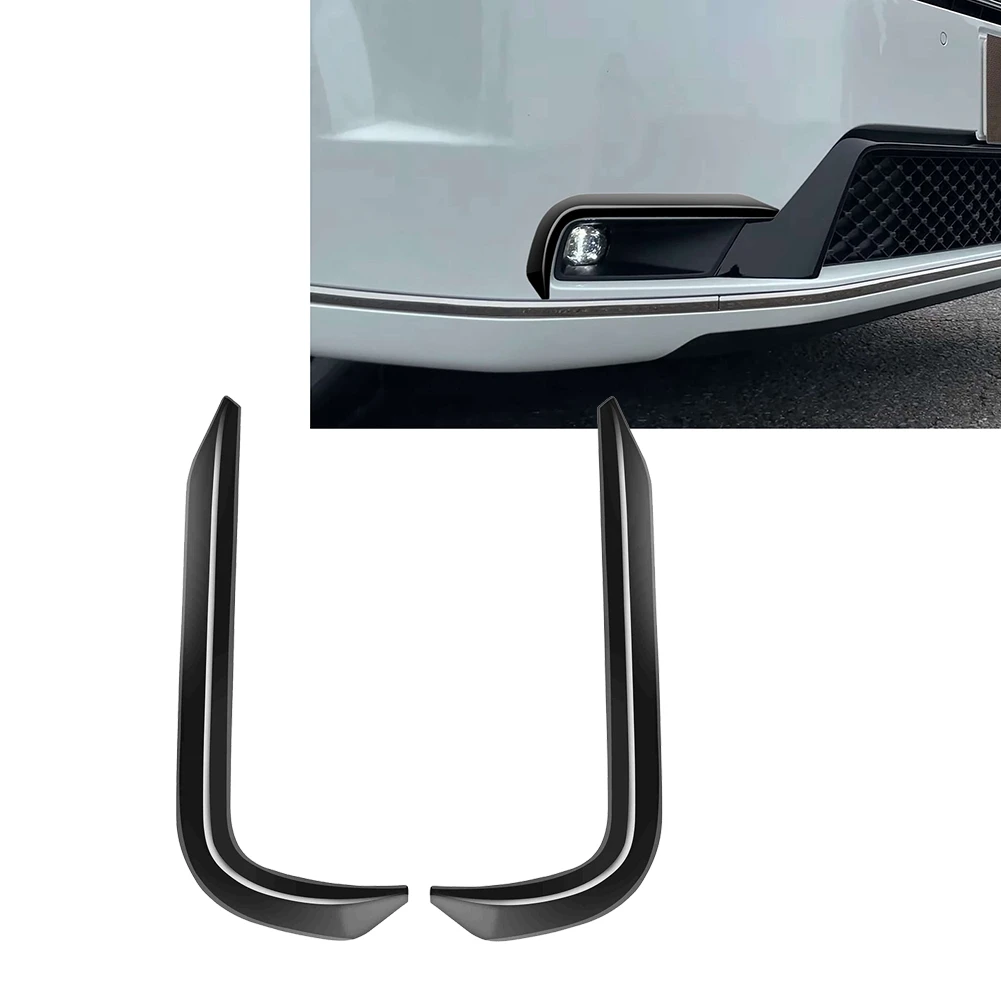 Car Front Fog Light Lamp Eyebrow Fog Light Trim Frame Front Bumper Splitter Spoilers for Honda STEPWGN RP8 Black