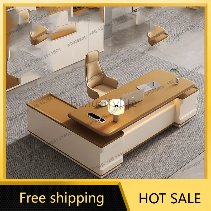 XX.Study Computer Office Desk Home Bedroom Space Saving Office Desk Multifunctional Storage Mesa Ordenador Commercial Furniture