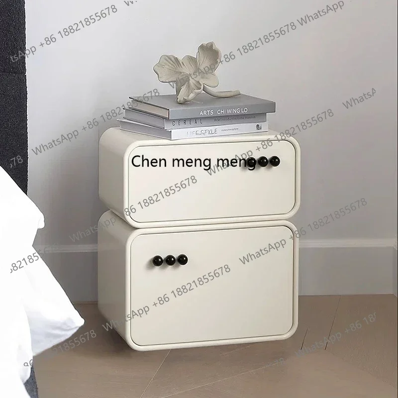 

ZJCream wind paint bedside table ultra-narrow new simple modern bedside table creative locker