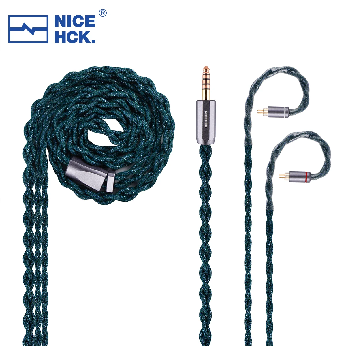 NiceHCK GreenGod Ceramic Copper Alloy HiFi IEM Wire OFC Plug 0.78 2Pin Earphone Upgrade Cable for Hexa Himalaya Quintet MagicOne