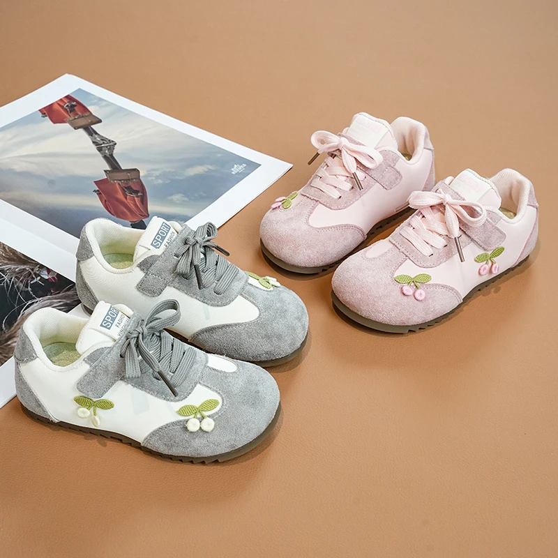 

Children Casual Sneakers Running Shoes 2026 Spring New Fashion Walking Shoes Baby Boys Lace Girls Soft Children Sport Shoes