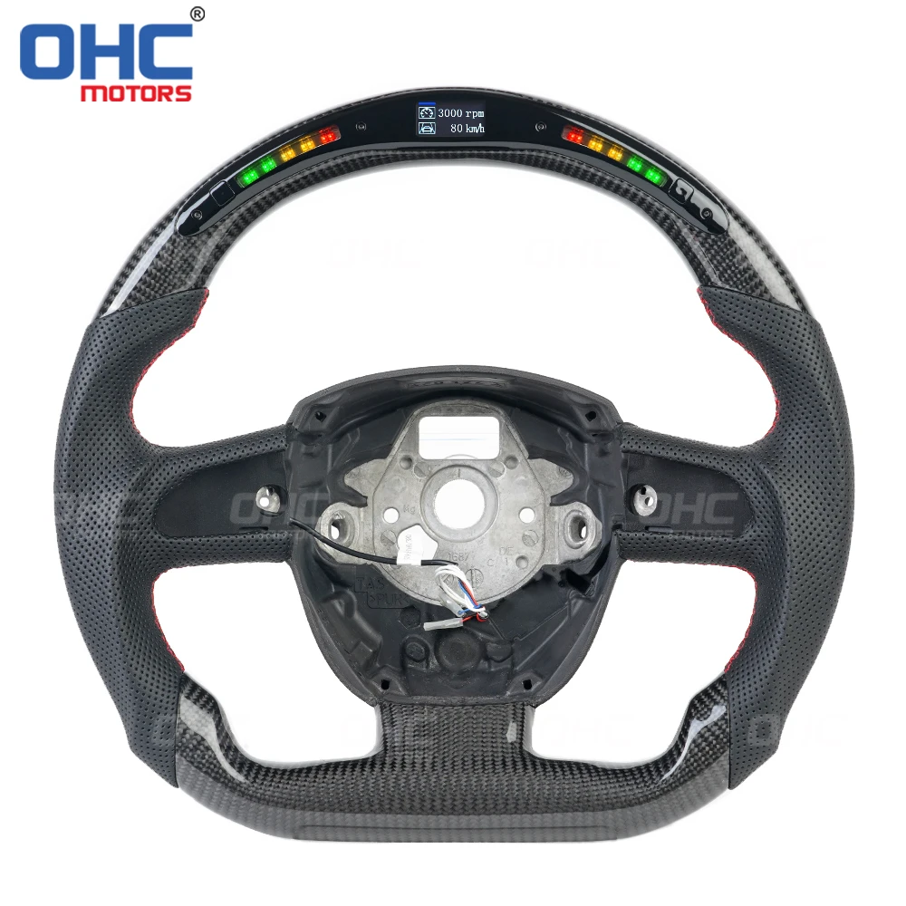 

Au-di A3 A4 A5 A6 Q5 Q7 LED Car Steering Wheels Fit For audis custom steering wheel 2005- 2011 OHC MOTORS