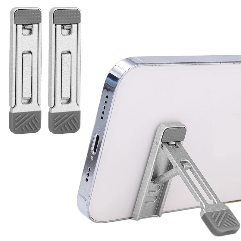 1/2 шт. мини-невидимая подставка для мобильного телефона, самоклеящийся металлический кронштейн для iPad iPhone 15, Samsung, регулируемая складная подставка