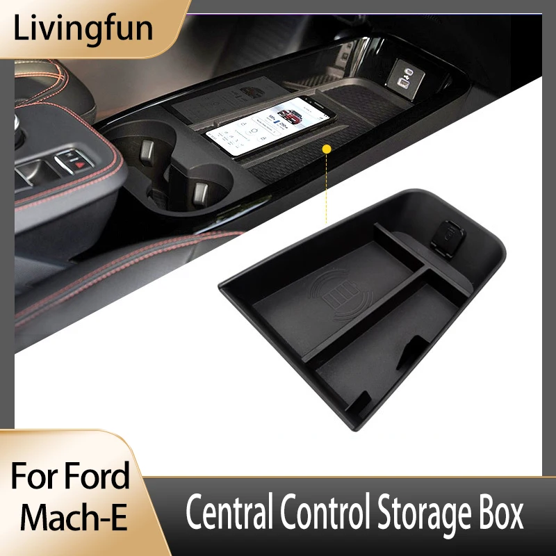 

Livingfun For Ford Electric Horse Mustang Mach-E Central Control Storage Box Storage and Decoration Storage Box Car Modification