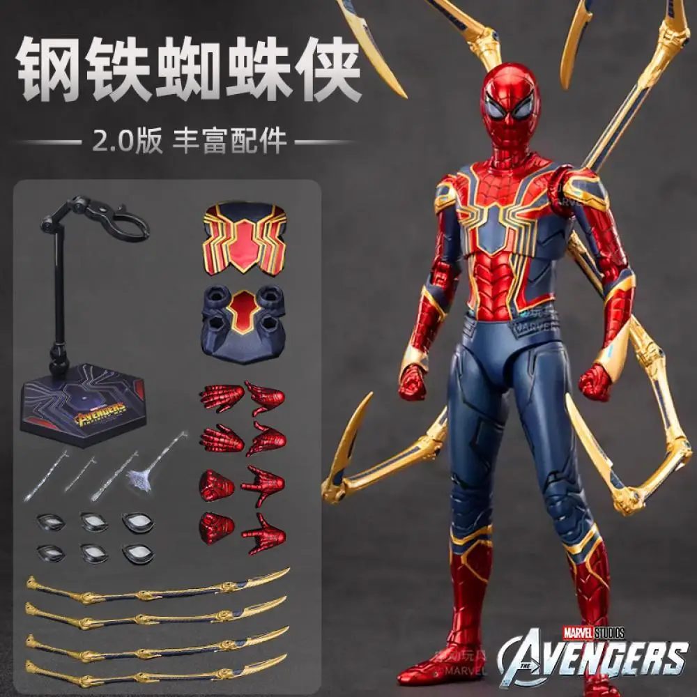 Anime Cartoon Spider Man Has No Way Back Marvel Legend Peter Parker Gold Black Movable Model Doll Toy Collection Birthday Gift