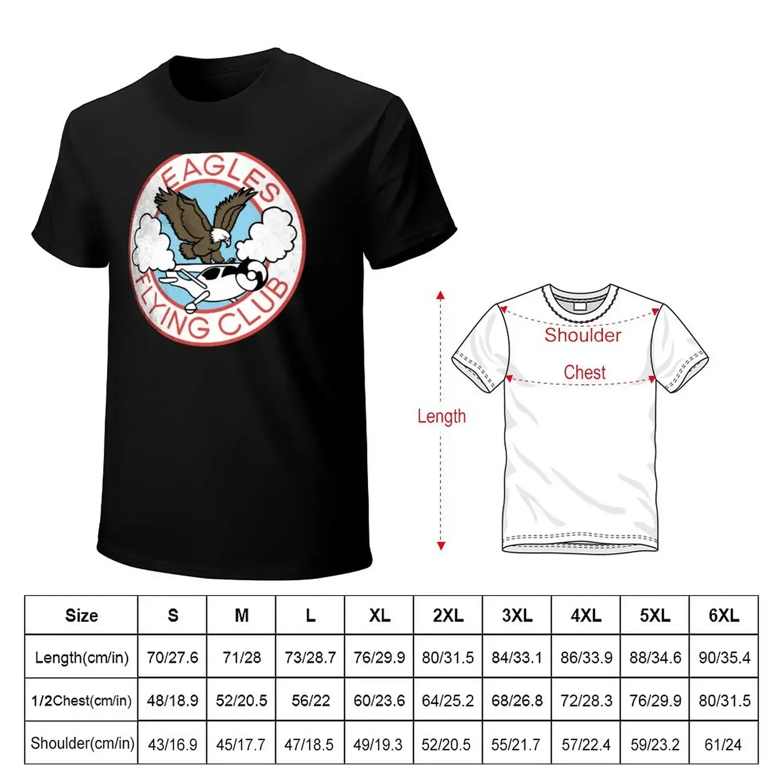 T-Shirt Iron Eagle - Eagle Flying Club pour hommes, vêtements vintage de créateurs, grandes tailles