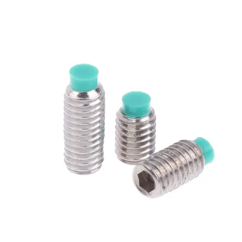 10 قطعة النايلون رئيس سلك إعداد آلة الأرز المسمار عازلة رئيس المسمار بوم رئيس الفولاذ المقاوم للصدأ M6 المسمار #6