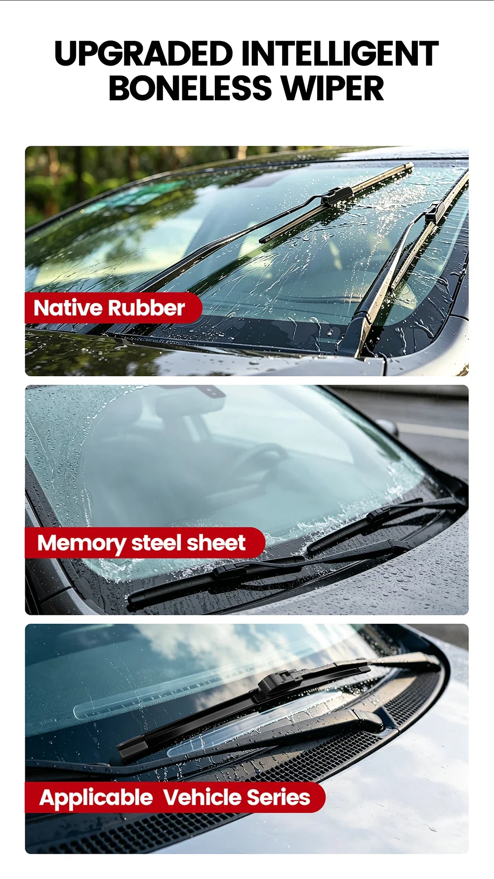 2 Stück Frontscheibenwischer für Tesla Model S 3 Y 2012-2026, leise, langlebig, hochwertige Scheibenwischerblätter, Zubehör 2016 2018 2022 – Detail 13