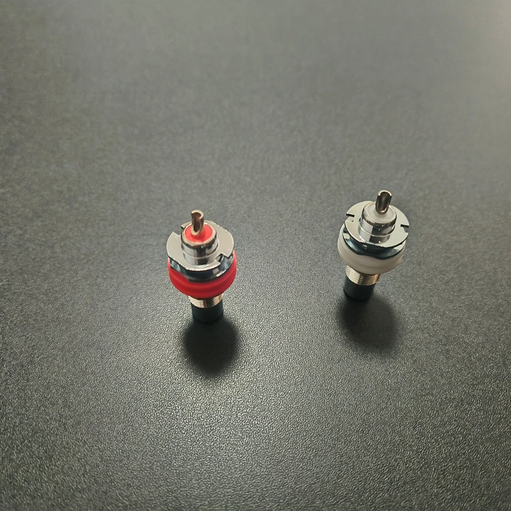CARDAS RCA-Buchse, weiblicher Stecker, brandneues, authentisches, rhodiumbeschichtetes, verlängertes Audio-Chassis-Panel, RCA-Adapter-Set, 4-teilig – Detail 3