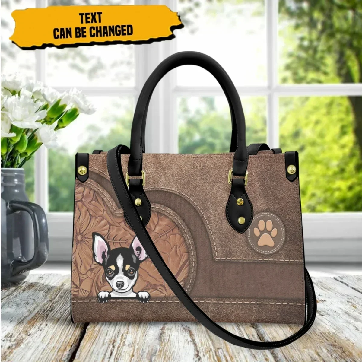 

Персонализированные женские сумки с дизайном Kawaii Chihuahua, роскошные кожаные дамские сумки через плечо, женская повседневная винтажная сумка-тоут на плечо