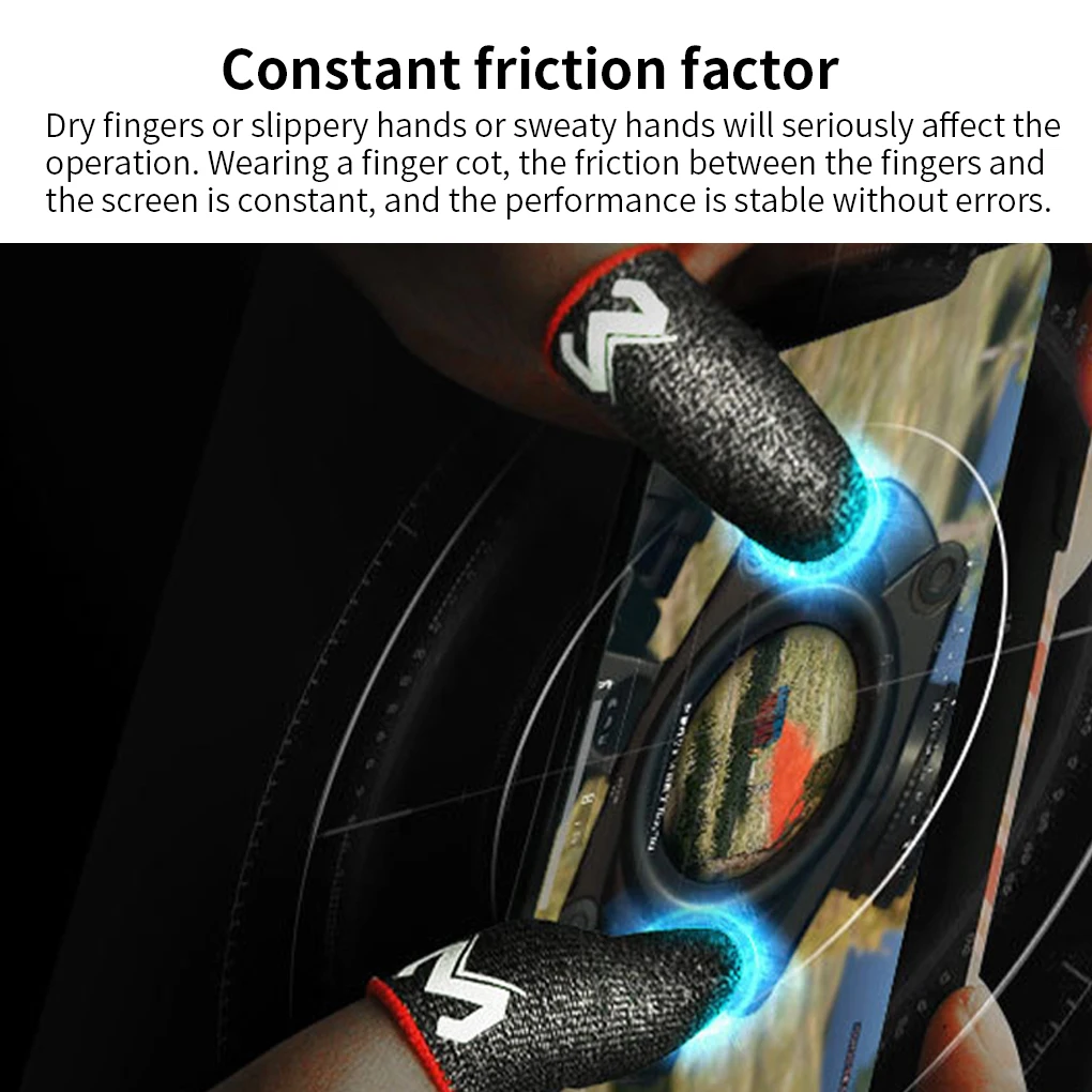 100 زوجًا من قفازات الألعاب ذات الأكمام الإبهام التي تعمل باللمس وواقي مقاوم للعرق للعبة PUBG Mobile #4