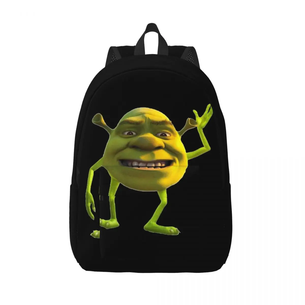 Shreks Wazowski Meme Backpack for Men Women Teenage High School Hiking Travel Daypack Cute Monsters Laptop Computer Shoulder Bag