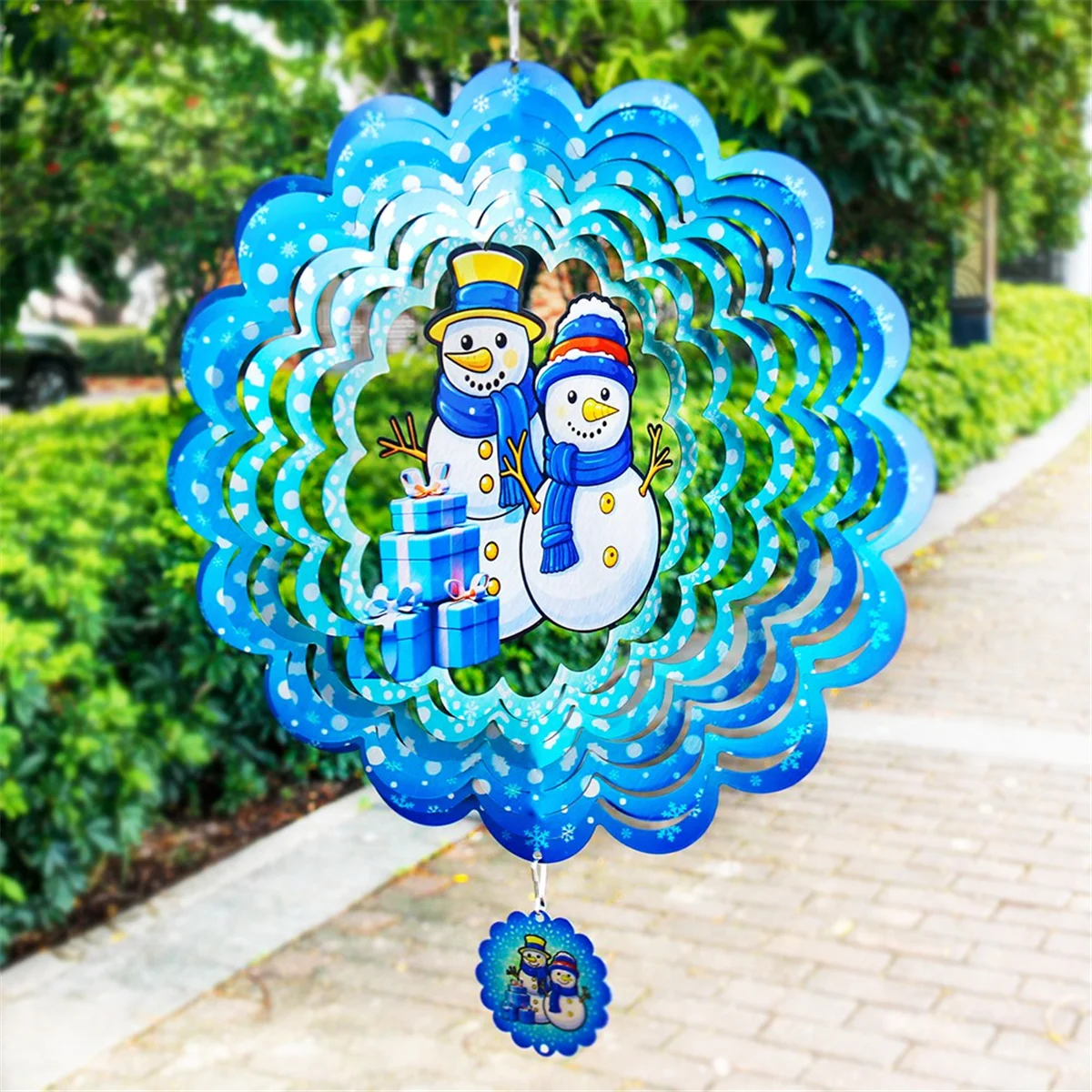 

Wind Spinners 3D, Christmas Hanging Wind Spinner for Christmas Decor, 12Inch Yard Art Decorations Snow Man for Christmas