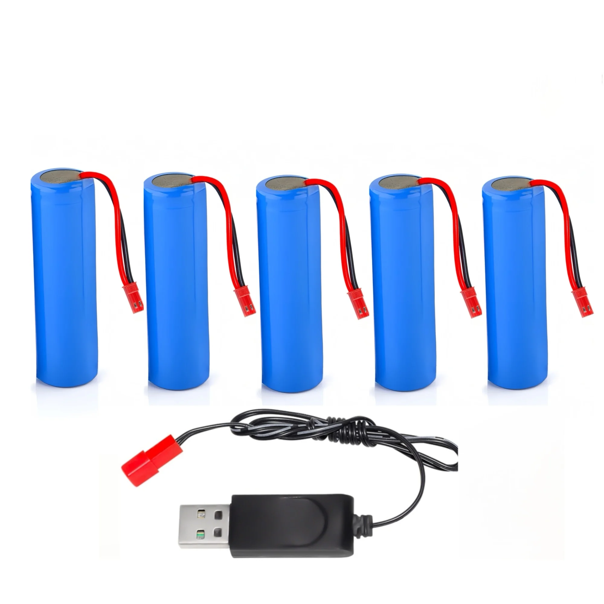 5 個 18650 充電式リチウム電池 3.7V 2500mAh SM/PH2.0/XH2.54/JST プラグ付き教育ロボットリモコンおもちゃ