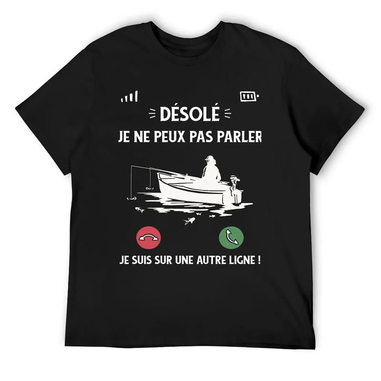 Désolé, je Suis sur Une Autre Ligne Pêche Pour Pêcheurs papa T-Shirt vintage aesthetic clothes new edition clothes for men