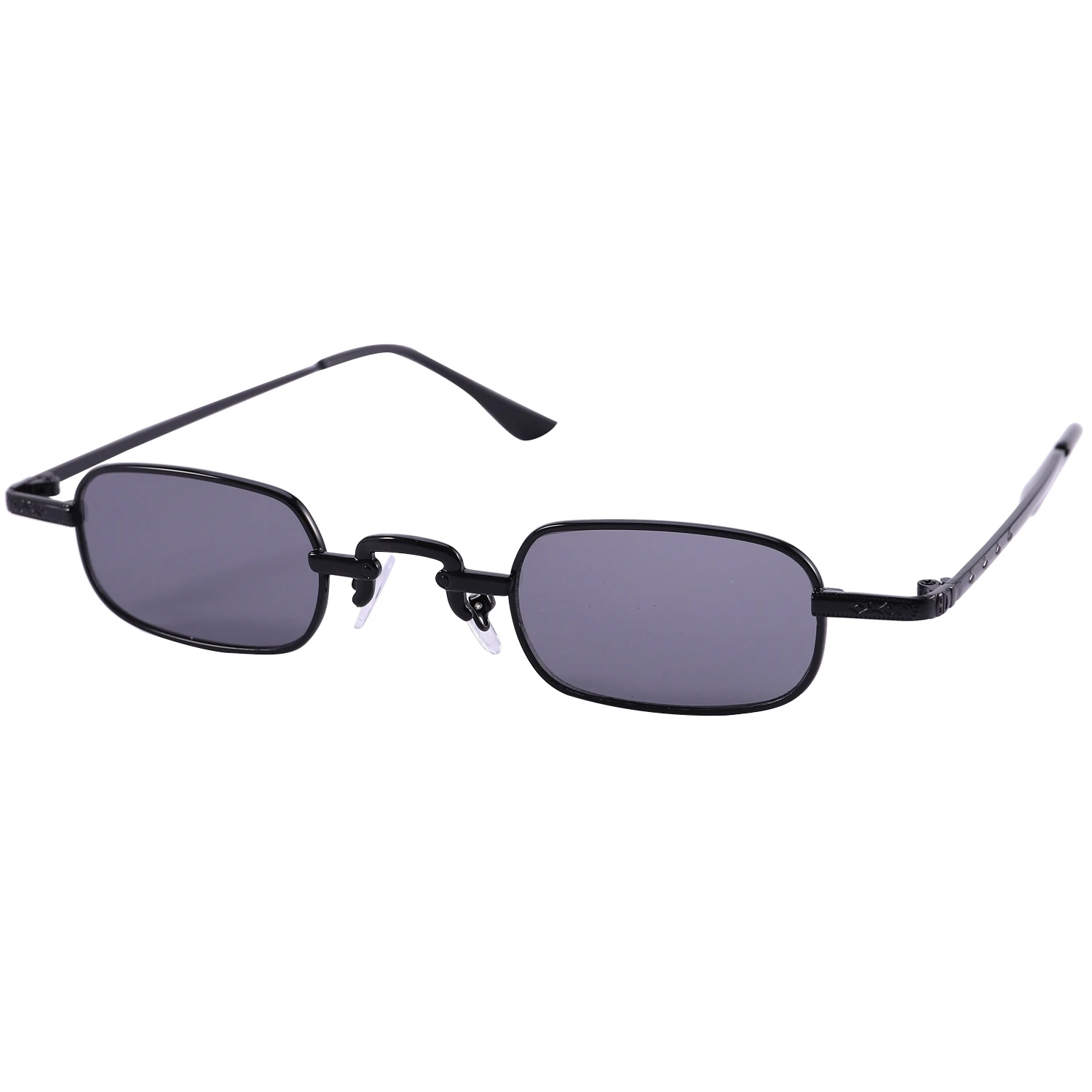 Gafas de sol cuadradas transparentes para hombre y mujer, lentes de sol Retro con montura de Metal, color negro y gris
