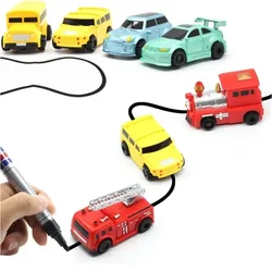 New Electric Induction Line With Creative Mini Magic Pen Children's Toy Draw Rail Car