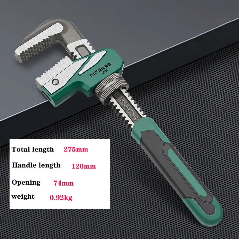 Imagem -06 - Alicate de Tubos para Instalação de Encanamento Chave Ajustável Chave tipo f Abertura Ampla Universal Kay Ratchet 10 in