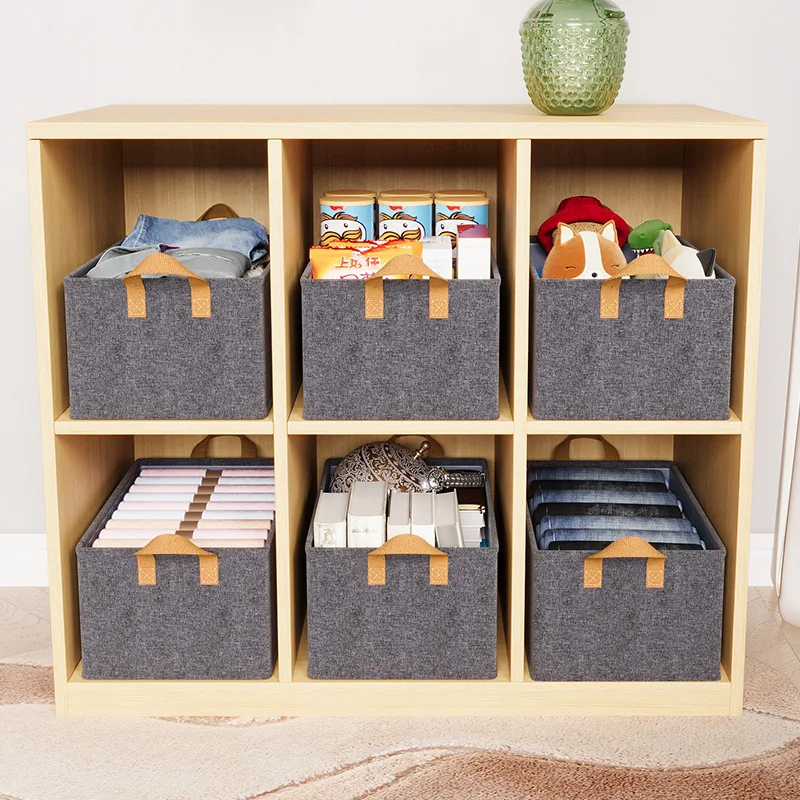 Cationic Clothing Storage Box Coats Socks Toys Organizer Container Foldable Wardrobe Large Capacity Basket Household Supplies