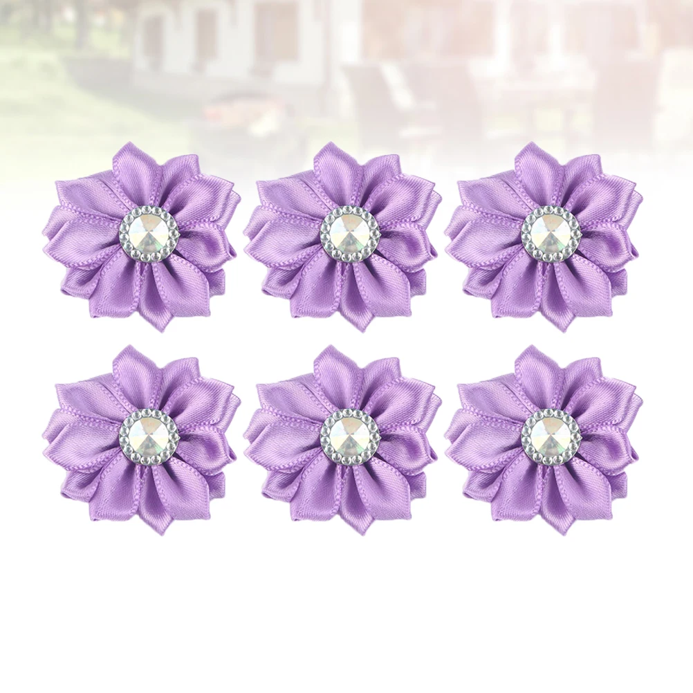 

20pcs Flowers Rhinestone Hair Diy Clothes Flower Accessories Headbands Hairpins Pink Diy Flowers Handmade Bloom