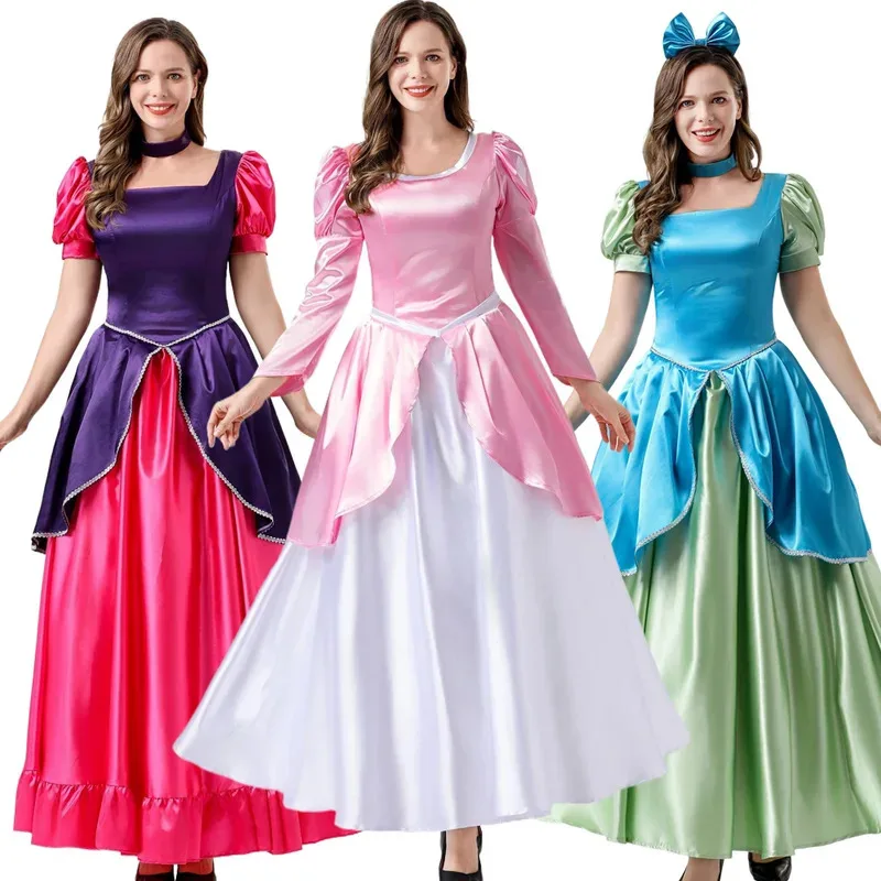 2025 11 Adult Child Drizella Princess Anastasia Woman Cosplay Evil Step Sister StepSisters Halloween Costume for Girls - view 3