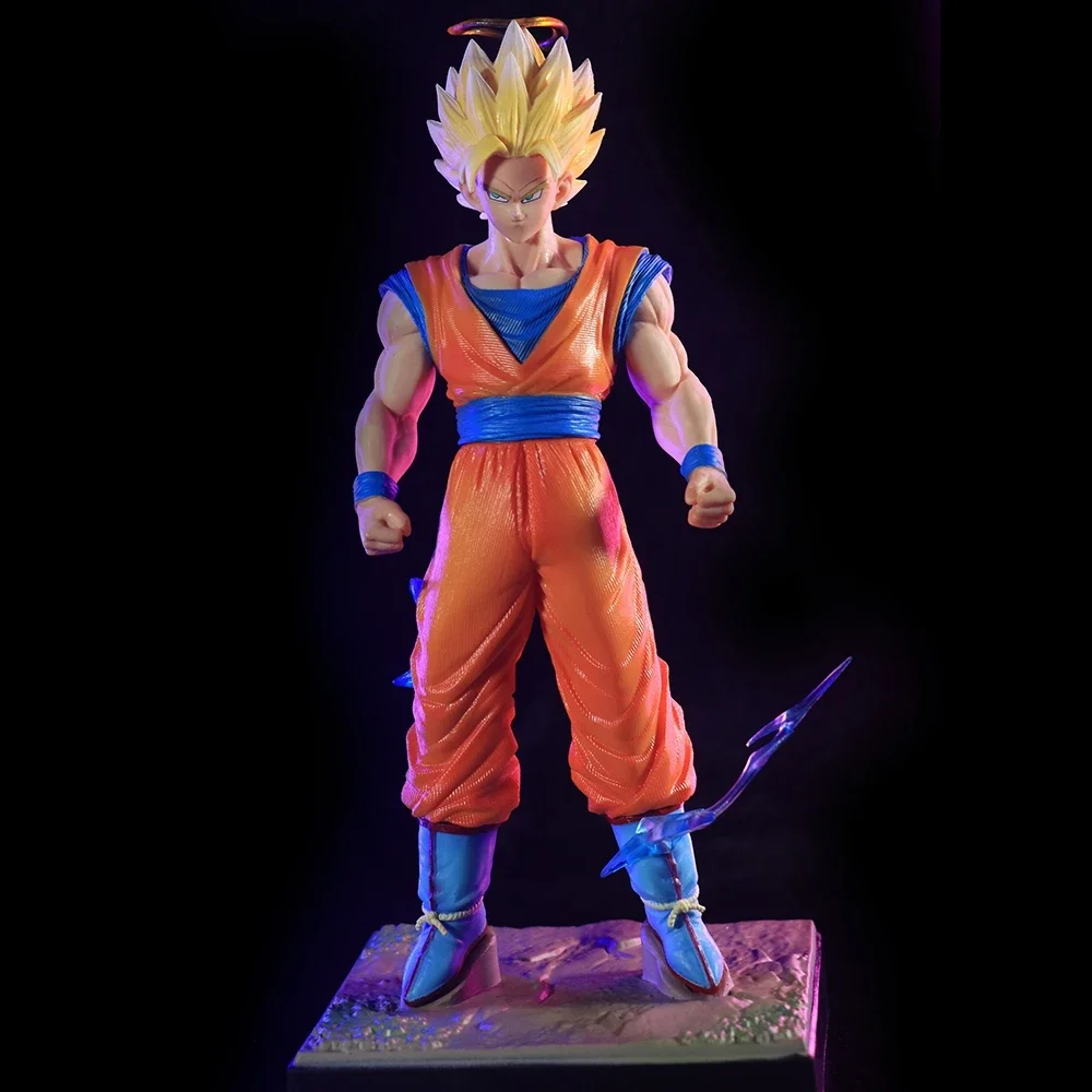 27cm Anime Dragon Ball Z Figure SSJ3 Goku Figure PVC Super Saiyan Statue 3 Gokou Collectible Model Toys Gifts