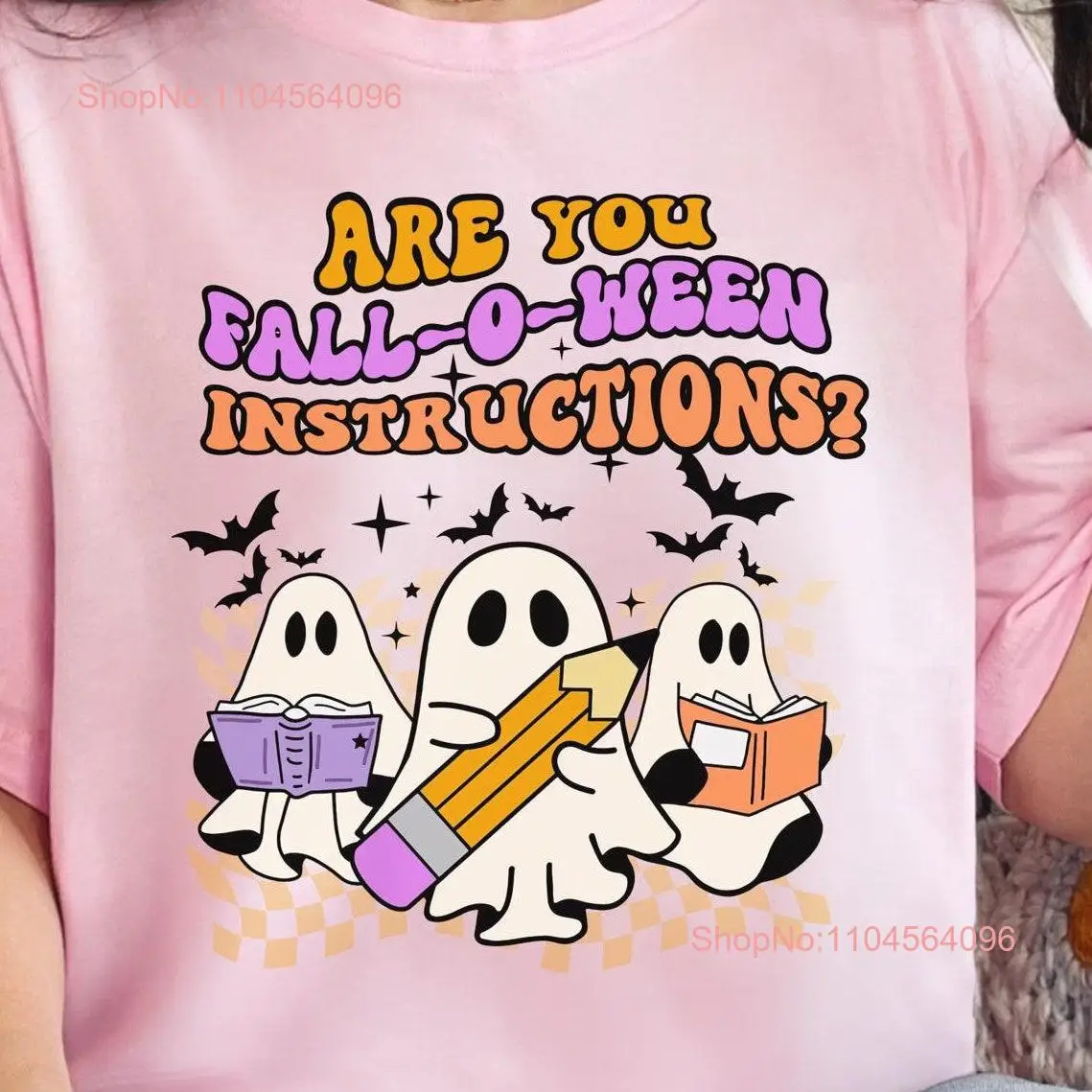 Halloween Teacher T Shirt Are You Fall O Ween Instructions Spooky Season Cute s for Elementary New  long or short sleeves